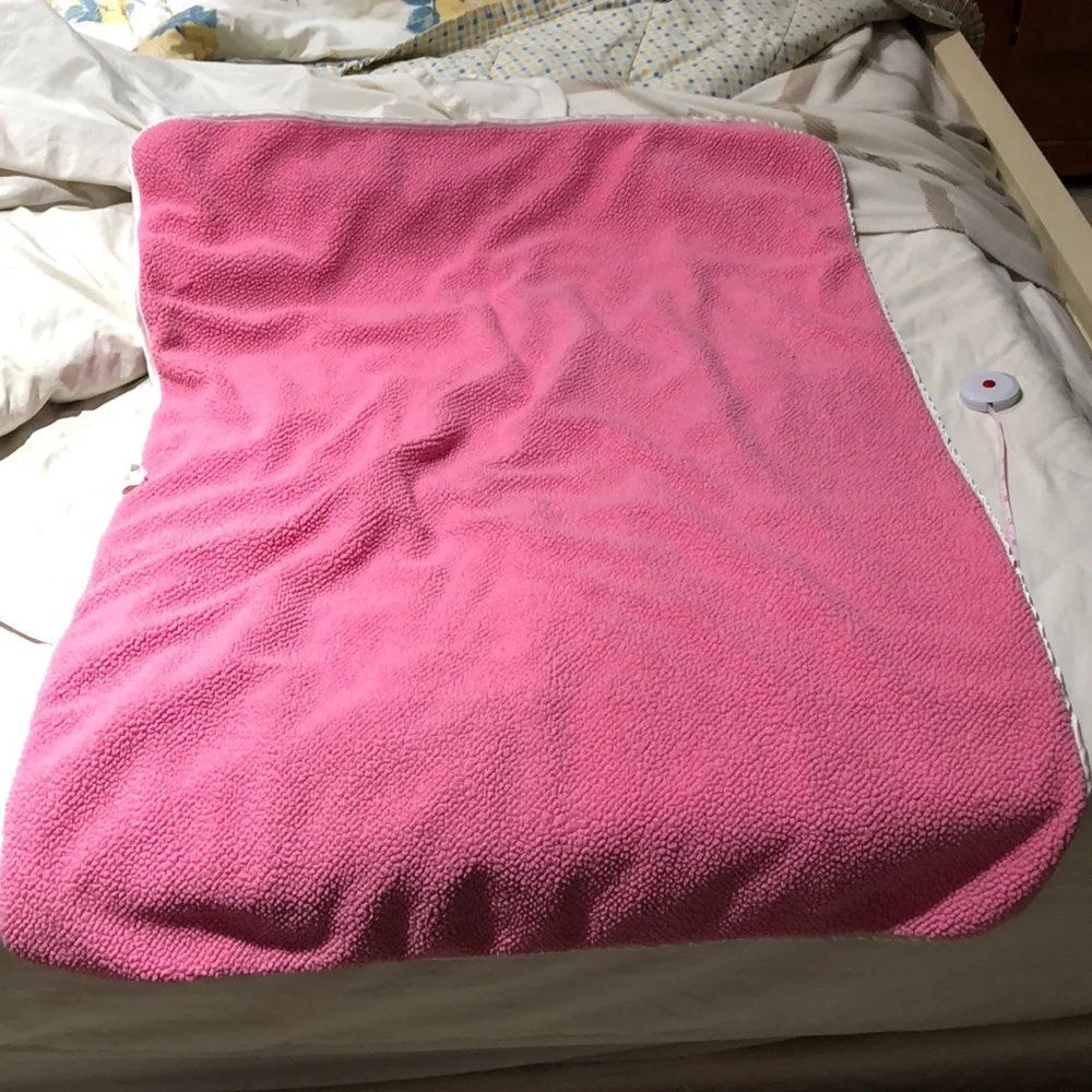 Color block baby blanket with solid fluffy lining